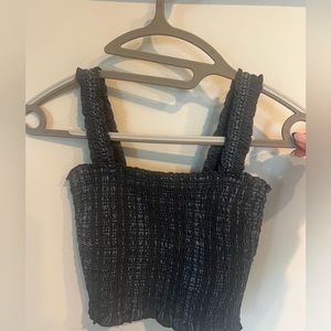 Abercrombie and Fitch Women’s Cotton Smocked Crop Top. Color Blue. Size XS